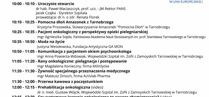 18.10.2024 – I Tarnobrzeska Konferencja Onkologiczna dla Pacjentów